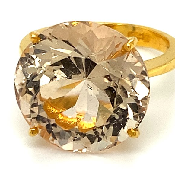 Imperial Topaz 19.66ct Solid 22K Yellow Gold Ring - Picture 7 of 7